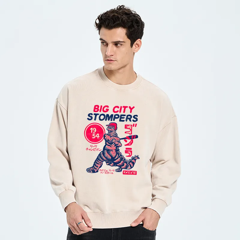 Tokyo-Tiger Big City Stompers Washed Sweatshirt