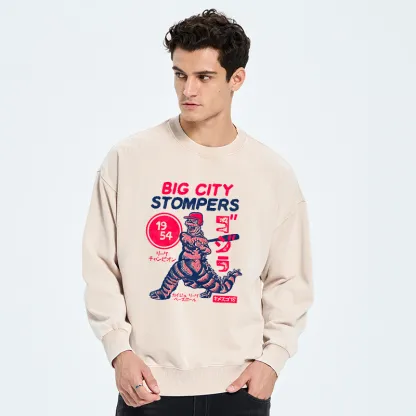 Tokyo-Tiger Big City Stompers Washed Sweatshirt