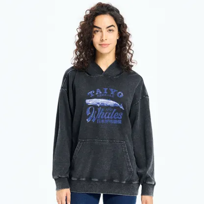 Tokyo-Tiger Japan Taiyo Whales Washed Hoodie