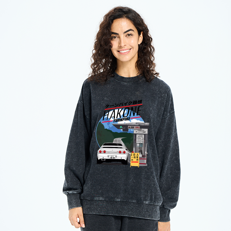Tokyo-Tiger Hakone Nissan Skyline R32 JDM Washed Sweatshirt