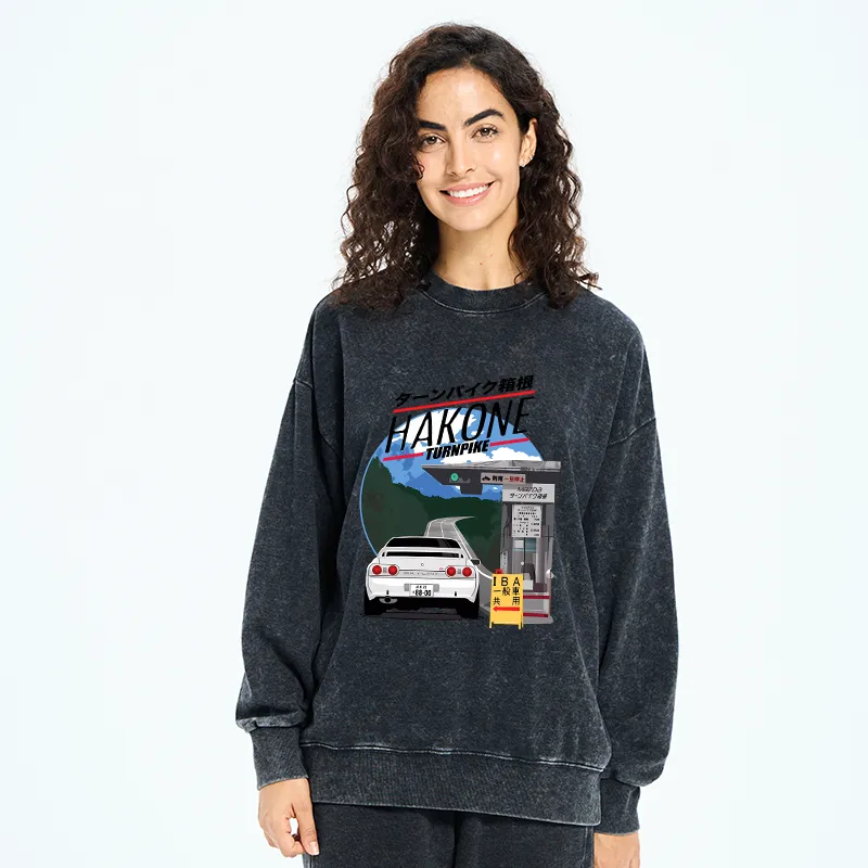 Tokyo-Tiger Hakone Nissan Skyline R32 JDM Washed Sweatshirt