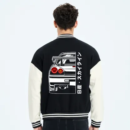 Tokyo-Tiger Nissan Skyline GTR R34 Embroidery Varsity Jacket