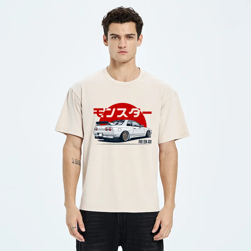 Tokyo-Tiger Monster. Skyline R32 GTR Washed T-Shirt