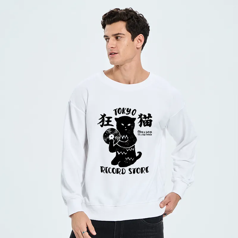 Tokyo-Tiger Tokyo Record Store Cat CD Sweatshirt