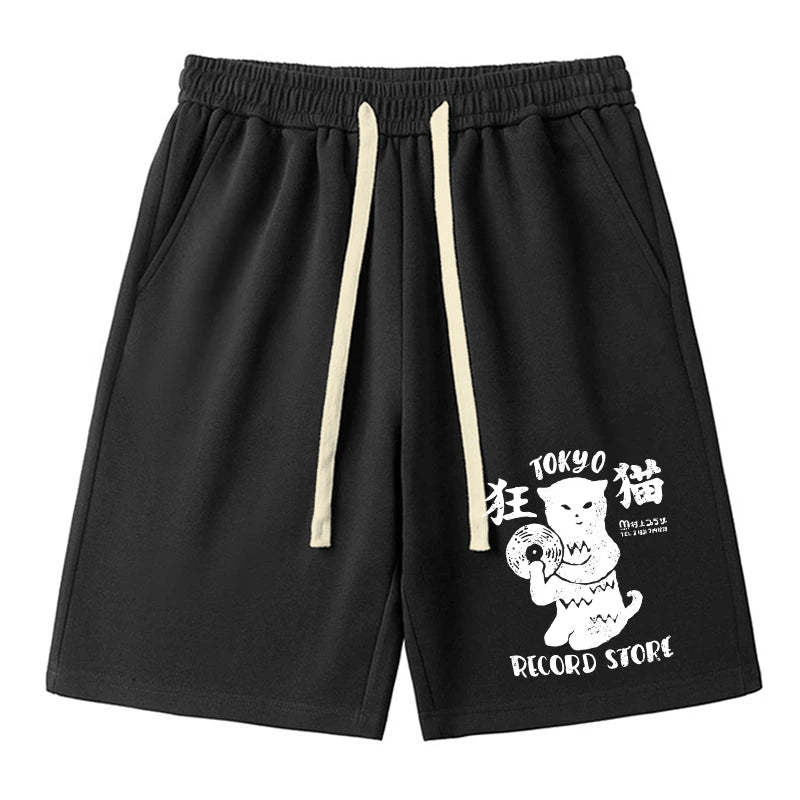 Tokyo-Tiger Tokyo Record Store Cat CD Unisex Shorts Sale