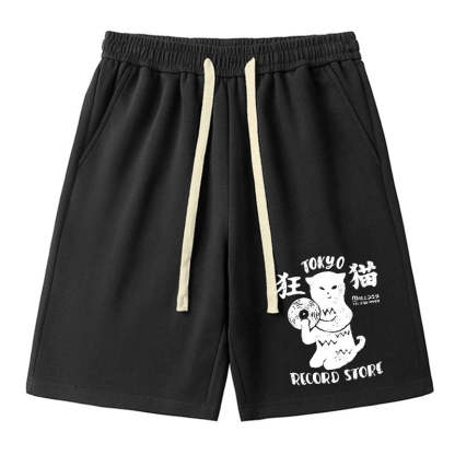 Tokyo-Tiger Tokyo Record Store Cat CD Unisex Shorts