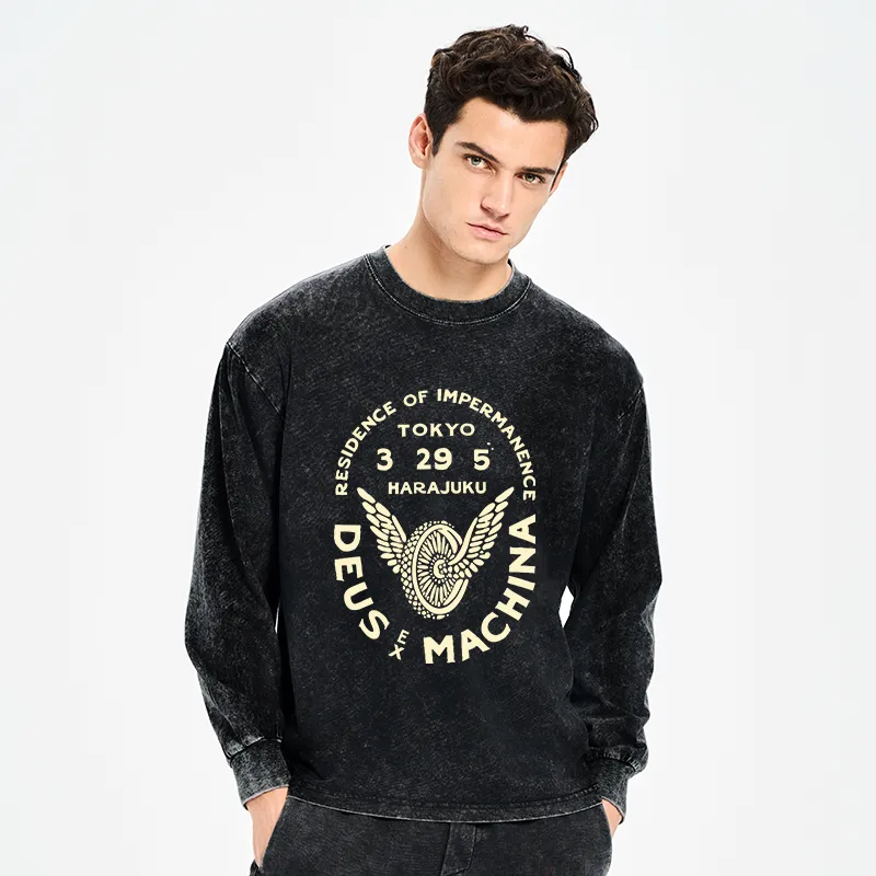 Tokyo-Tiger Deus Ex Machina Tokyo Washed Long Sleeve T-Shirt