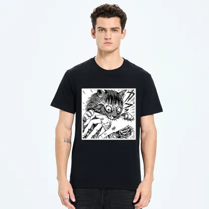 Tokyo-Tiger Creepy Cat Anime Horror Anteater Classic T-Shirt