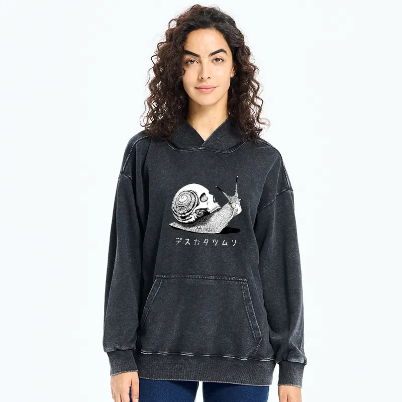 Tokyo-Tiger Death Snail Manga Washed Hoodie