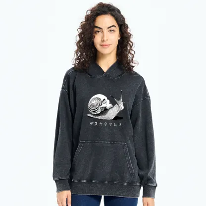Tokyo-Tiger Death Snail Manga Washed Hoodie