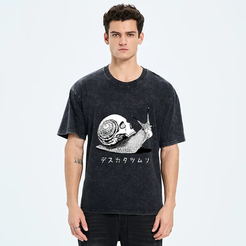 Tokyo-Tiger Death Snail Manga Washed T-Shirt