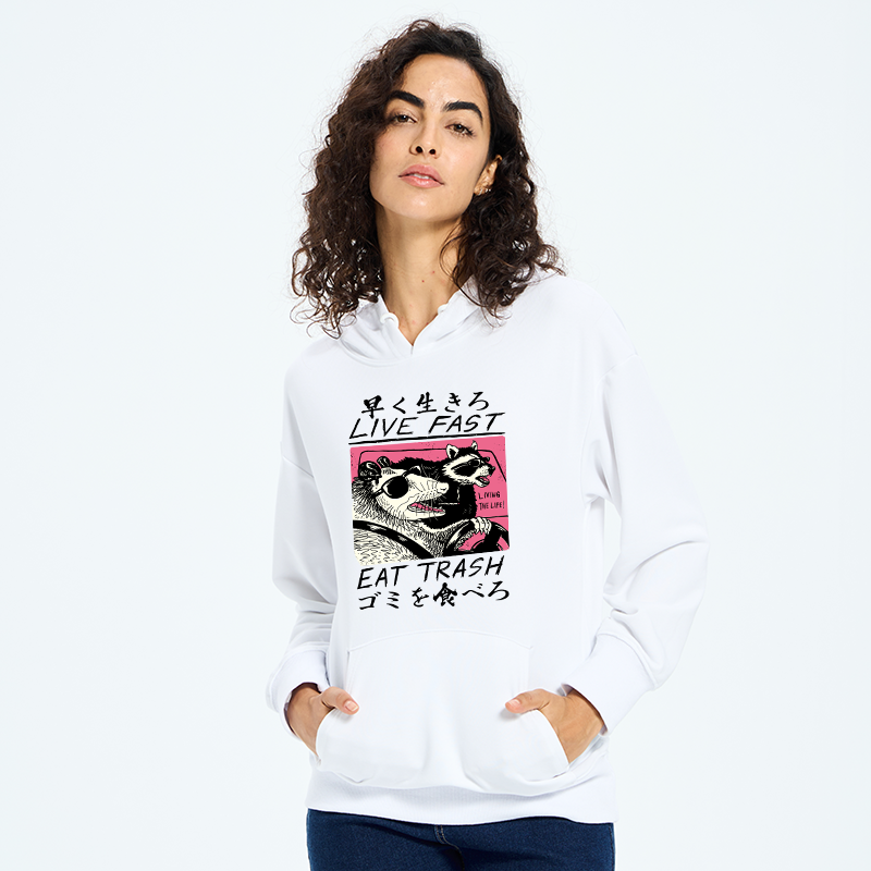 Tokyo-Tiger Live Fast Eat Trash Classic Hoodie