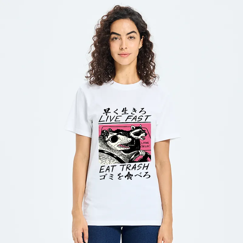 Tokyo-Tiger Live Fast Eat Trash Classic T-Shirt