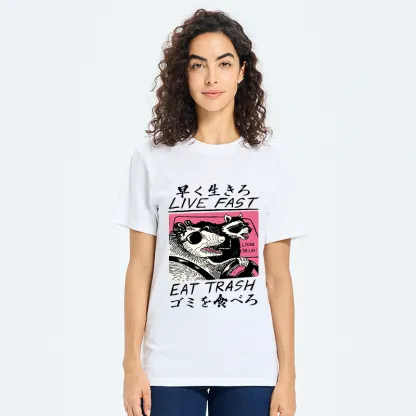 Tokyo-Tiger Live Fast Eat Trash Classic T-Shirt