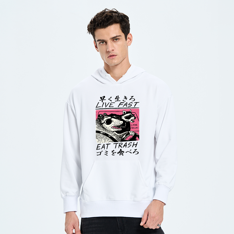 Tokyo-Tiger Live Fast Eat Trash Classic Hoodie