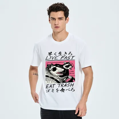 Tokyo-Tiger Live Fast Eat Trash Classic T-Shirt
