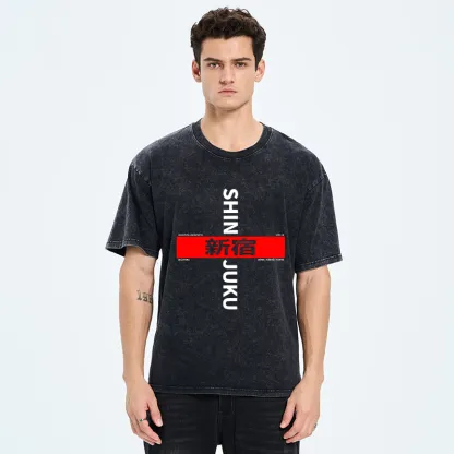 Tokyo-Tiger Shinjuku Prefecture Japan Washed T-Shirt