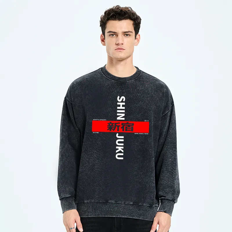 Tokyo-Tiger Shinjuku Prefecture Japan Washed Sweatshirt