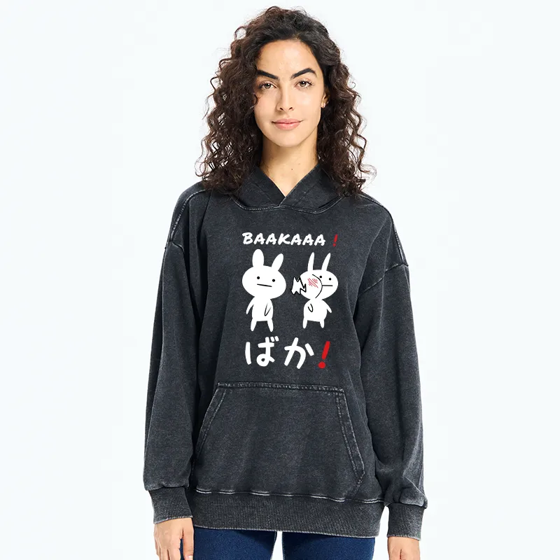 Tokyo-Tiger Anime Baka Manga Slap Washed Hoodie