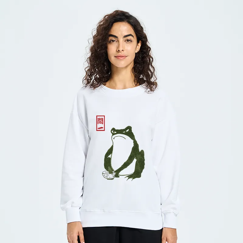 Tokyo-Tiger Woodblock Print Frog Sweatshirt