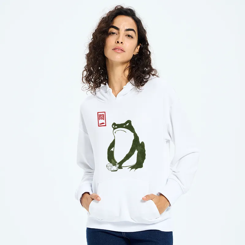 Tokyo-Tiger Woodblock Print Frog Classic Hoodie