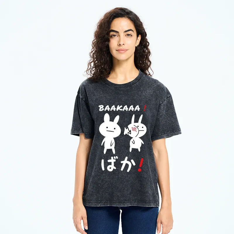 Tokyo-Tiger Anime Baka Manga Slap Washed T-Shirt