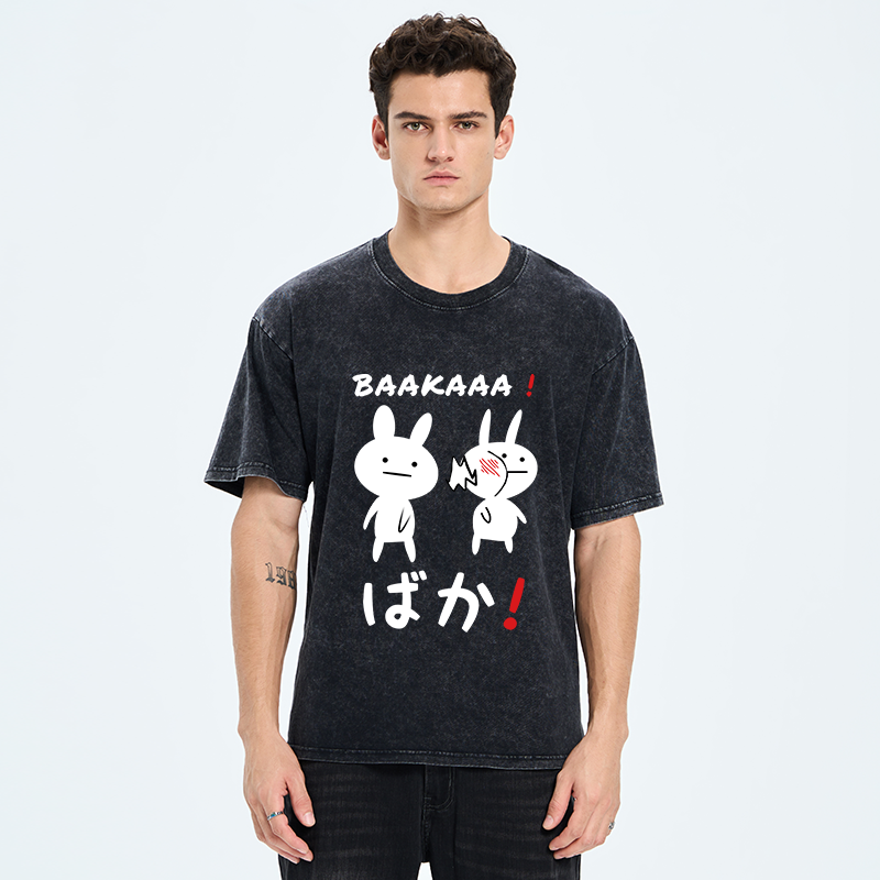 Tokyo-Tiger Anime Baka Manga Slap Washed T-Shirt