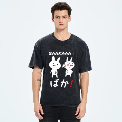 Tokyo-Tiger Anime Baka Manga Slap Washed T-Shirt