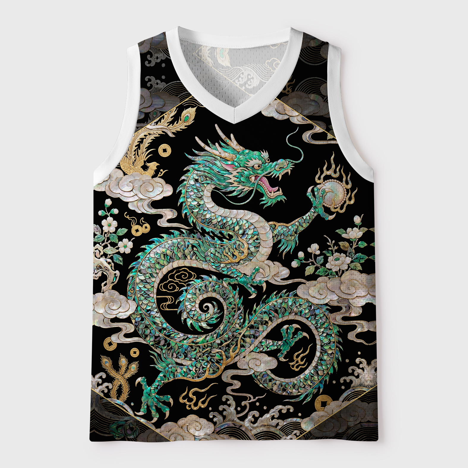 Tokyo-Tiger Celestial Dragon Of The Storm Mesh Tank Top