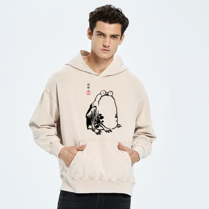Tokyo-Tiger Grumpy Frog Matsumoto Hoji Washed Hoodie