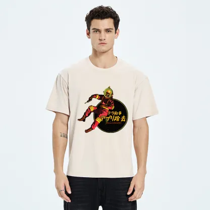 Tokyo-Tiger Skeleton Astronaut Washed T-Shirt