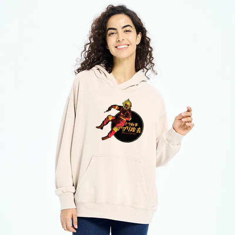 Tokyo-Tiger Skeleton Astronaut Washed Hoodie