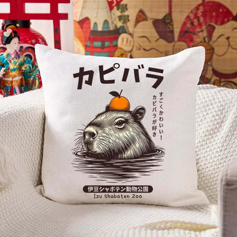 Tokyo-Tiger Capybara Hot Spring Cushion Pillow Sale