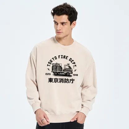 Tokyo-Tiger Tokyo Fire Dept Washed Sweatshirt