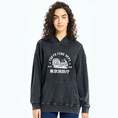 Tokyo-Tiger Tokyo Fire Dept Washed Hoodie