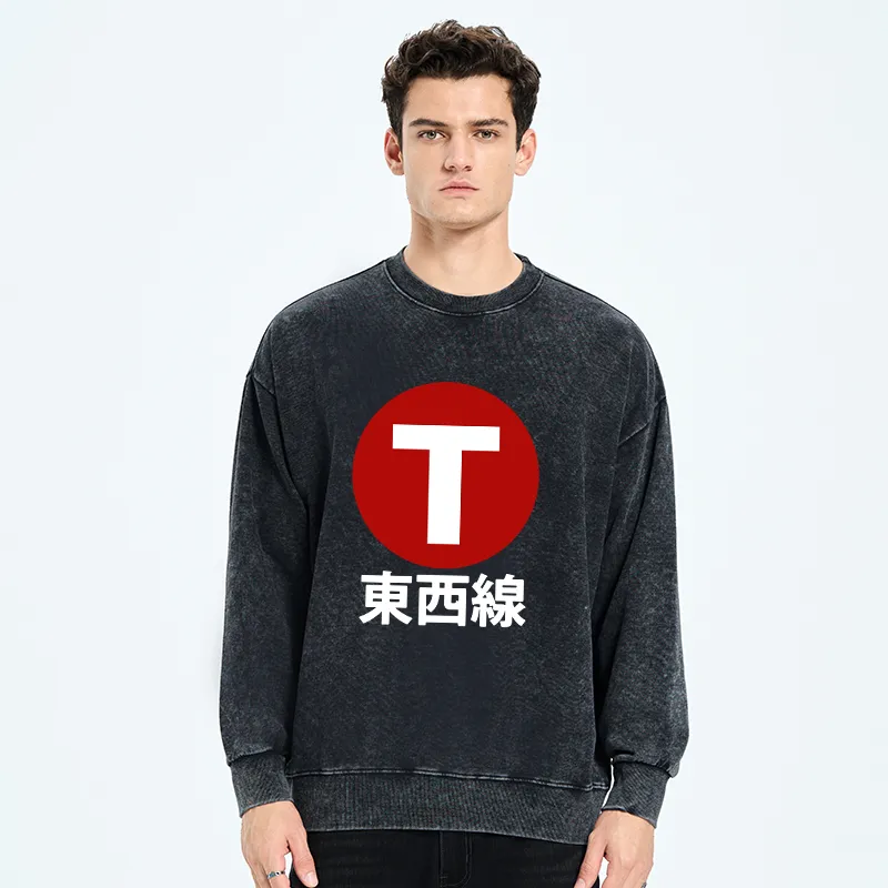 Tokyo-Tiger Tozai Line Kyoto Washed Sweatshirt