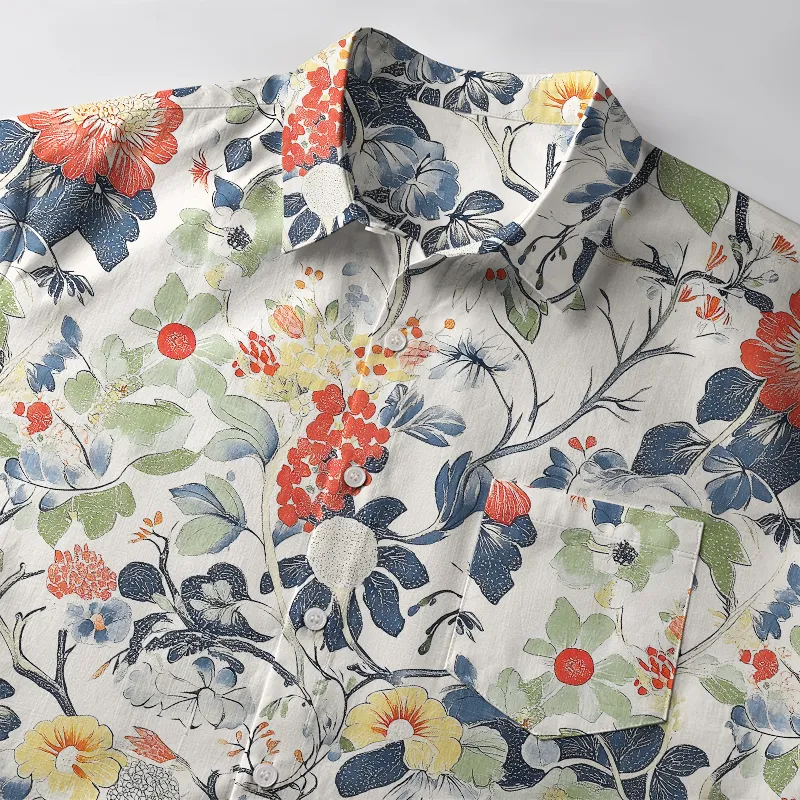 Tokyo-Tiger Petal Bloom Button-up Shirt