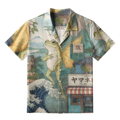 Tokyo-Tiger Frog With Wings Aloha Hawaiian Shirt