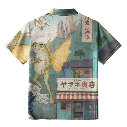 Tokyo-Tiger Frog With Wings Button-up Shirt
