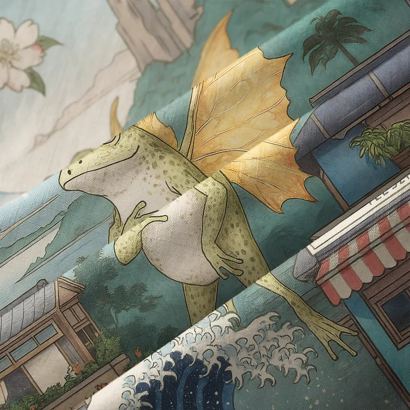 Tokyo-Tiger Frog With Wings Aloha Hawaiian Shirt