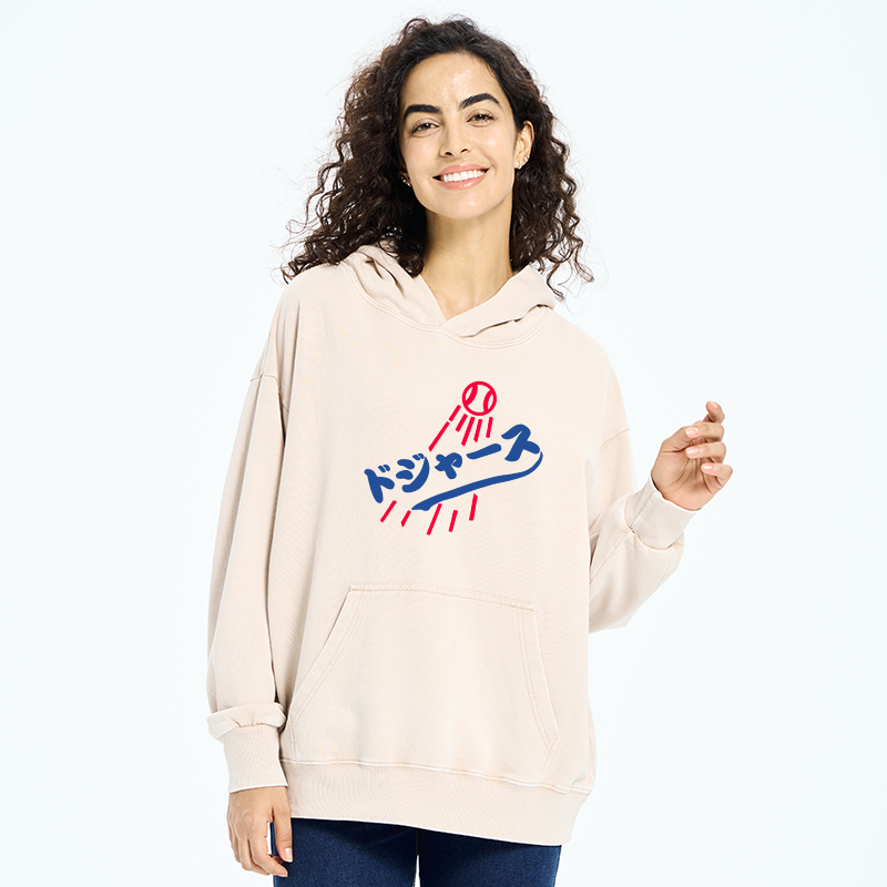 Tokyo-Tiger Japanese Baseball Washed Hoodie