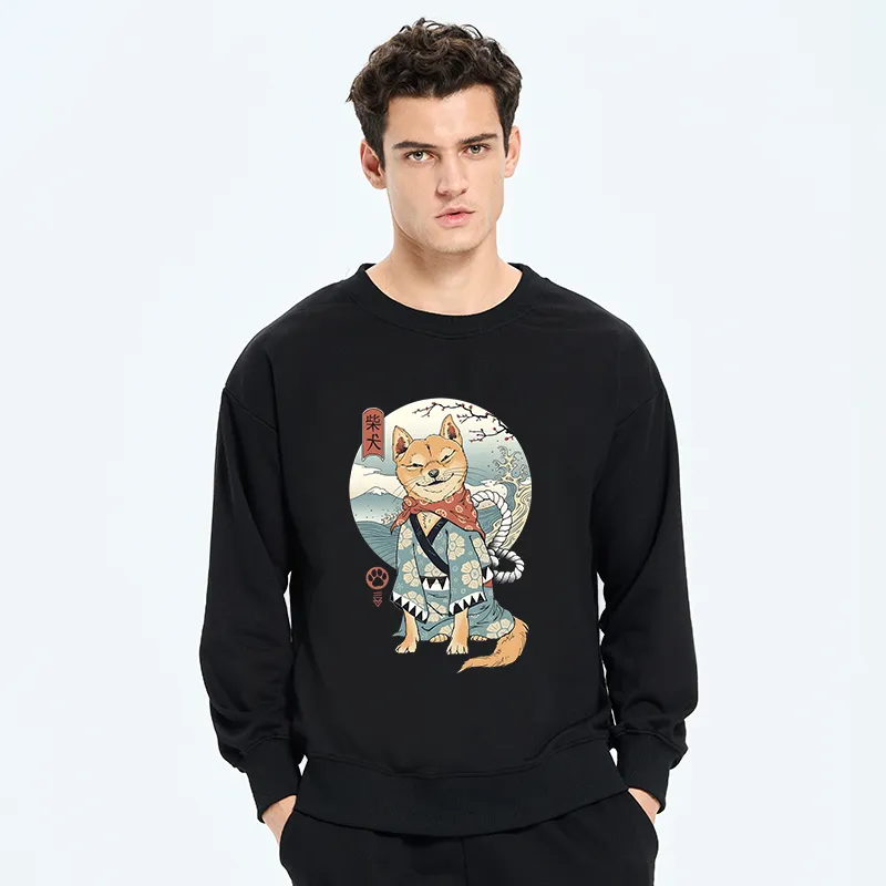 Tokyo-Tiger Samurai Shiba Dog Japanese Sweatshirt