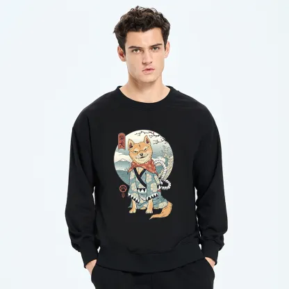 Tokyo-Tiger Samurai Shiba Dog Japanese Sweatshirt