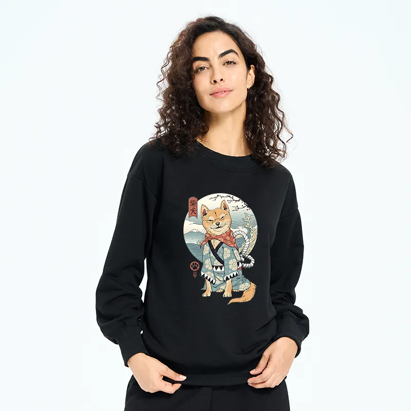 Tokyo-Tiger Samurai Shiba Dog Japanese Sweatshirt