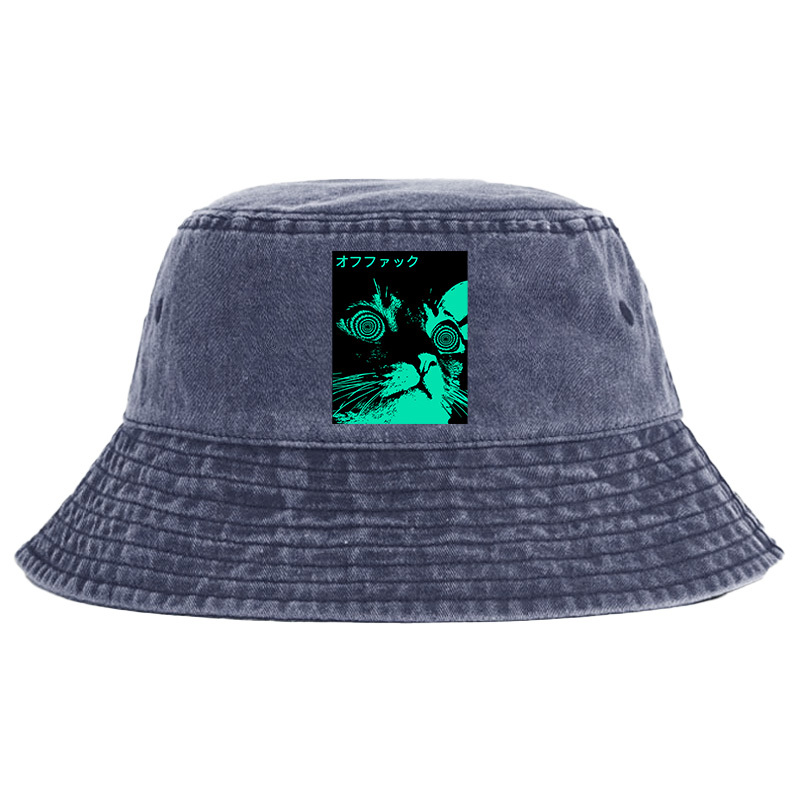 Tokyo-Tiger Cool Cat Japanese Washed Bucket Hat