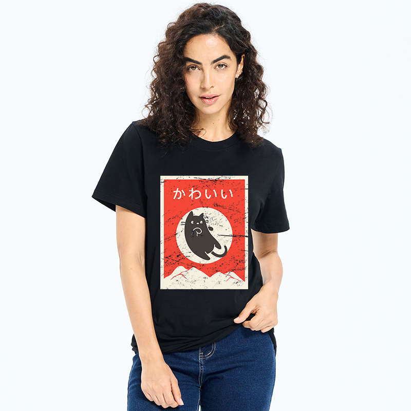 Tokyo-Tiger Cute Black Cat Japanese Classic T-Shirt