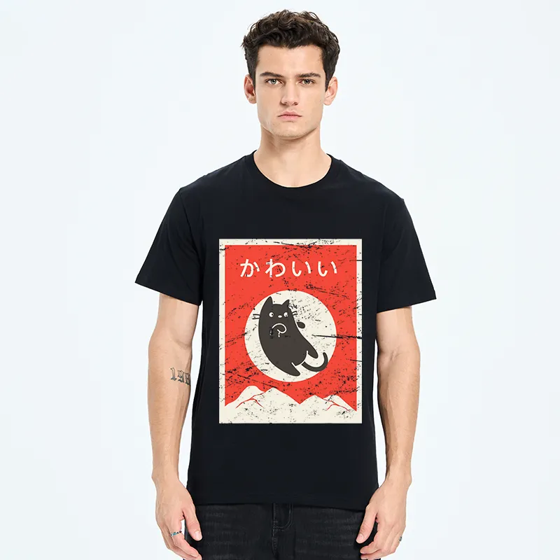 Tokyo-Tiger Cute Black Cat Japanese Classic T-Shirt