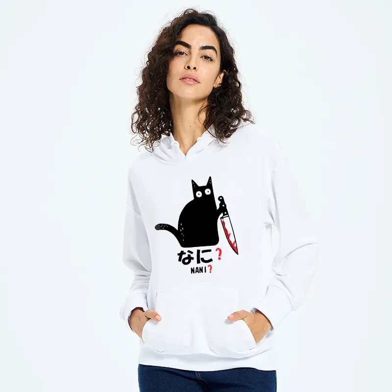 Tokyo-Tiger A Puzzled Cat Holding A Knife Classic Hoodie