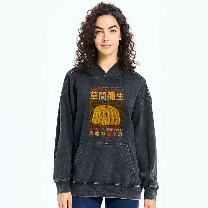Tokyo-Tiger Forever Pumpkin Exhibition Japanese Washed Hoodie