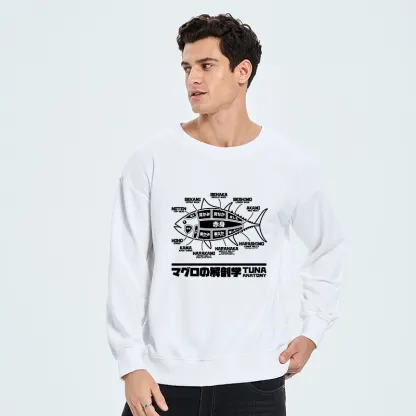 Tokyo-Tiger Tuna Dissection Map Japanese Sweatshirt